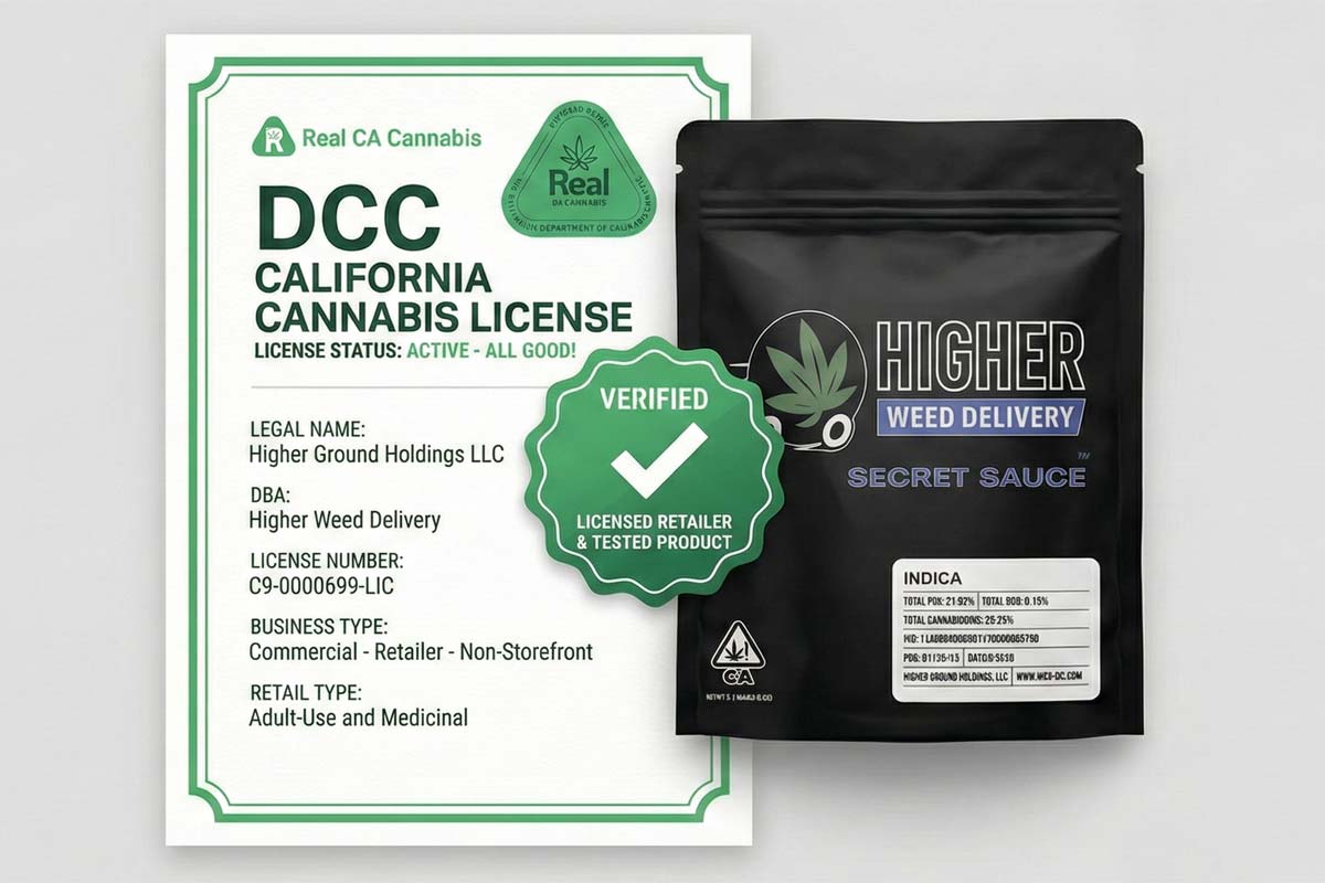 California Department of Cannabis Control License and Lab-Tested Cannabis Product, Legal Weed Delivery Orange County